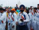 PIX: Indians look upbeat at Welcome Ceremony in Rio