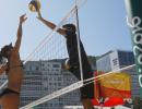 Copacabana beach perfect setting for volleyball