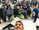 Phelps's selfie puts Atlanta barbershop on world map