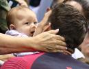 In PIX: Michael Phelps, the father...