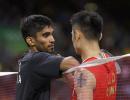 Srikanth loses to Lin Dan after gallant fightback