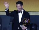 Messi wins Ballon d'Or for fifth time