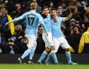 Aguero heads Man City into League Cup final against Liverpool