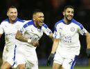 EPL PHOTOS: Mahrez sends Leicester clear, Spurs held by Arsenal