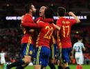 PHOTOS: Spain rally to hold England; Italy vs Germany goalless