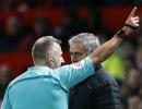 PHOTOS: Mourinho sent off on bad day for United; Arsenal win again