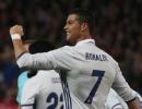 La Liga: Ronaldo treble sinks Atletico, Barcelona held