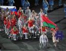 Belarus delegate banned for carrying Russian flag at Paralympics opening