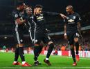 PHOTOS: 10-man Manchester Utd stun Arsenal at Emirates