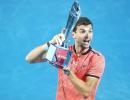 Dimitrov stuns Nishikori to end trophy drought with Brisbane title