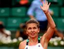 PHOTOS: Halep downs Pliskova to set up Ostapenko final