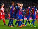 La Liga: Barca run riot before coach bombshell, Real falter