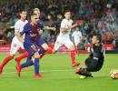 Alcacer steals limelight from Messi as Barca sink Sevilla