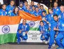 Controversy aside, exuberant flag hoisting at CWG village by India