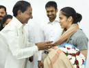 PHOTOS: Telangana CM felicitates CWG medal winners Nehwal, Sindhu