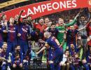 Barcelona thrash Sevilla to win King's Cup again