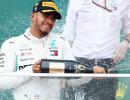 Lucky Hamilton wins chaotic Azerbaijan Grand Prix