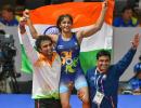 PHOTOS: Wrestler Vinesh bags historic GOLD at Asian Games