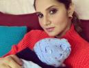 Sania Mirza cuddles with baby Izhaan