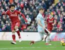 EPL PHOTOS: Salah scores again as Liverpool thrash West Ham