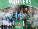 Man City thrash Arsenal to lift League Cup