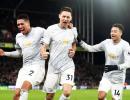 EPL PHOTOS: United pull off win at Palace in five-goal thriller