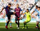 La Liga: Barcelona ride luck to sink Real Sociedad