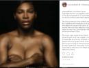 Serena goes topless to raise breast cancer awareness