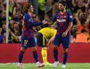 Griezmann fuels ultra-attacking Barca's hat-trick bid