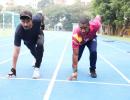 Jhakaas! Anil Kapoor runs with Yohan Blake