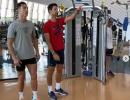 WATCH: Ronaldo teaches Djokovic 'how to jump'