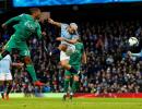 EPL PHOTOS: Man City surge clear through Sterling as Spurs suffer