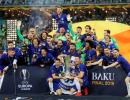 PICS: Chelsea rout Arsenal to win Europa League