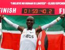 Kenya's Kipchoge breaks two-hour marathon barrier