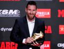 Messi receives record sixth European Golden Shoe