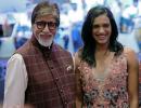 PIX: World Champ Sindhu parties with Big B, Jr Bachchan