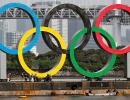 PIX: Olympic rings temporarily removed from Tokyo Bay