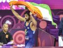 Ravi wins gold, Bajrang fails to defend title