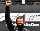 Hamilton's raised fist revives memories of Mexico 1968