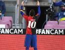 Messi salutes Maradona as Barca trounce Osasuna