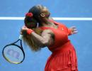 With no fans at US Open, Serena cheers herself