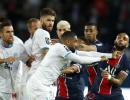 Mass brawl mars Marseille's rare win at PSG