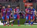 Barca play first game sans Messi; Red card for Zidane