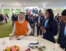 PM Modi keeps promise to have ice-cream with Sindhu