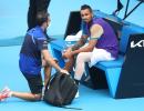 Kyrgios loses temper, match at Murray River Open