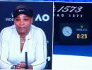 Serena breaks down at press conference