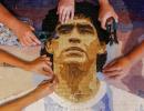 PIX: Argentines honor Maradona with mosaics