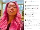 Osaka ups the hotness in pink tresses!