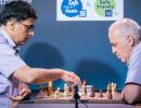 Clash of legends! Anand downs Kasparov in Croatia...