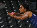 Sindhu whips Blichfeldt to enter Olympics quarters